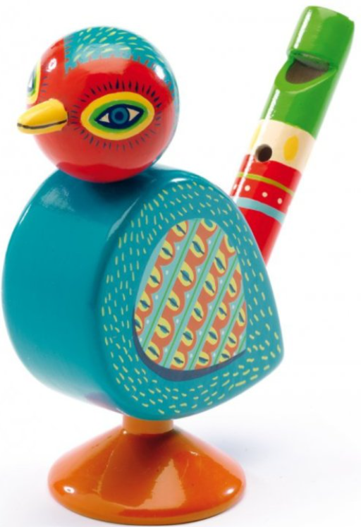 Dětská píšťalka - dřevěný ptáček