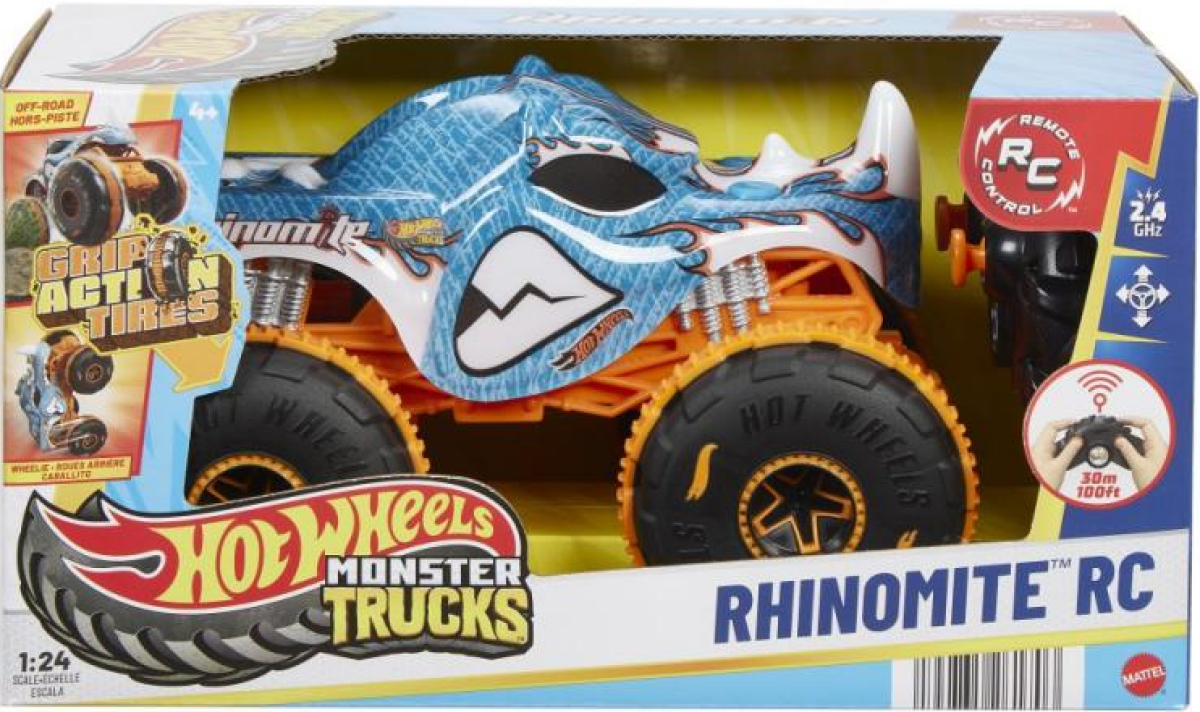 Hot Wheels RC MONSTER TRUCKS RHINOMITE 1:24 - Hot Wheels (JBK11) (obrázek 4)