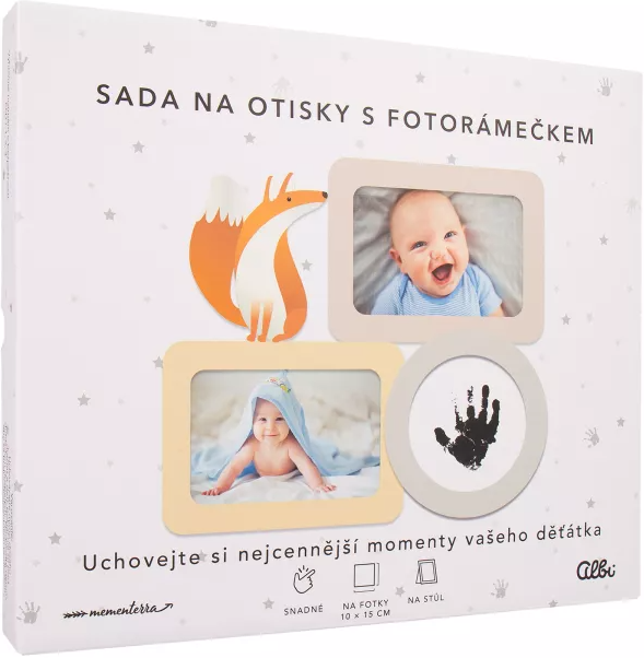 Sada rámečku a otisku s liškou