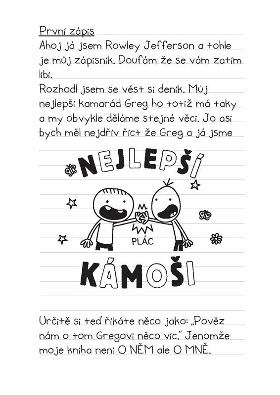 Deník báječného kamaráda - Jeff Kinney (obrázek 4)
