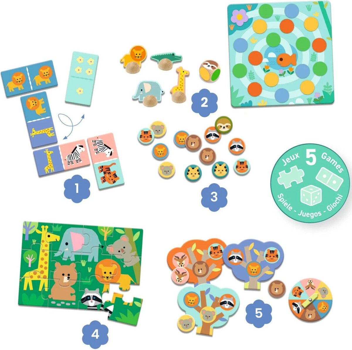 Sada 5 her – Zvířata v savaně