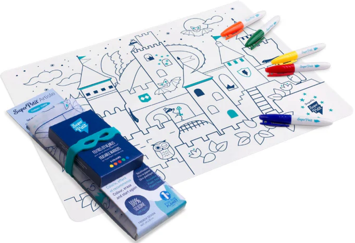 Silikonová podložka na malování s fixami 40x30 cm HRAD