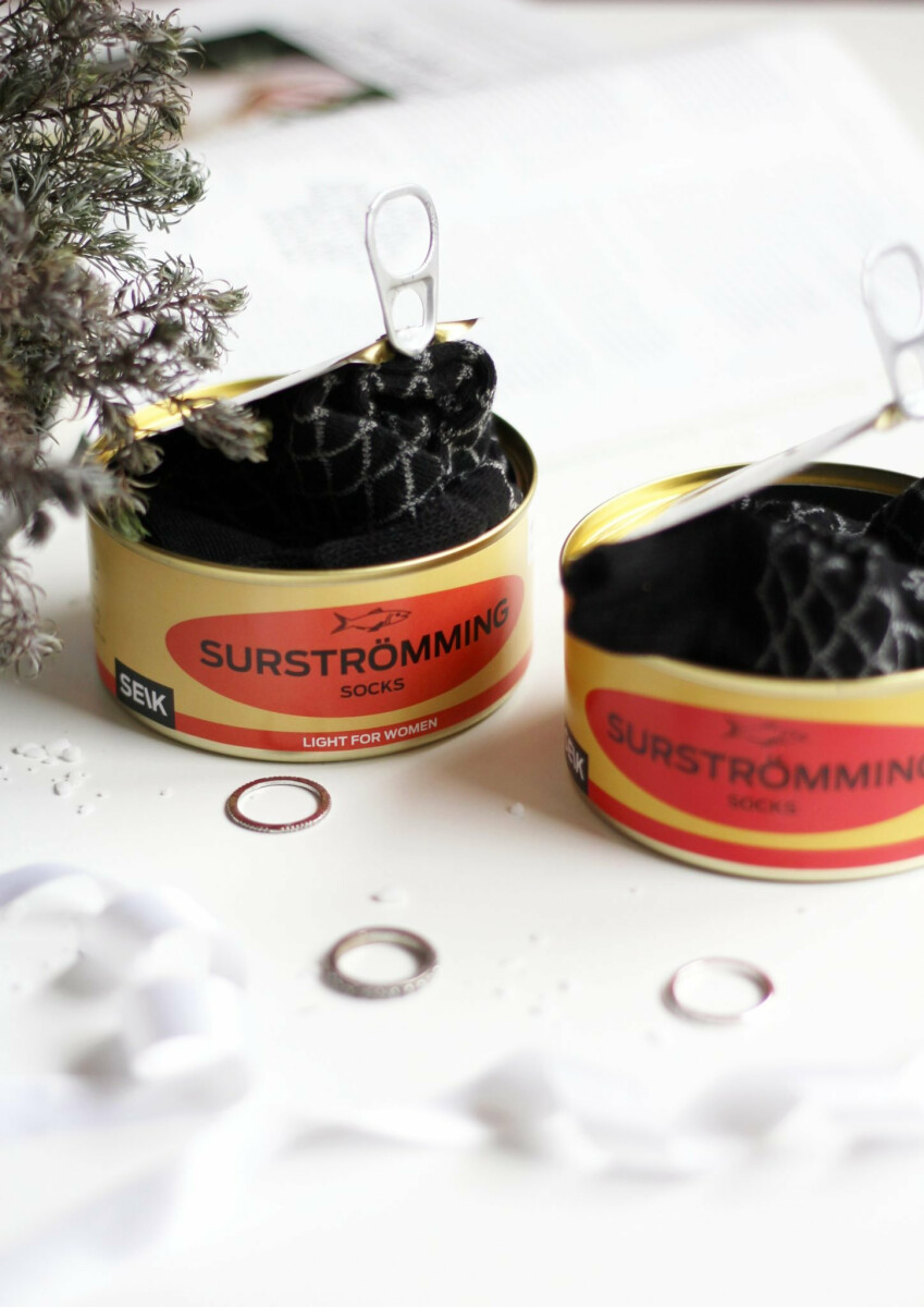 Ponožky v konzervě Surströmming (dámské, vel. 36 - 40) (obrázek 3)