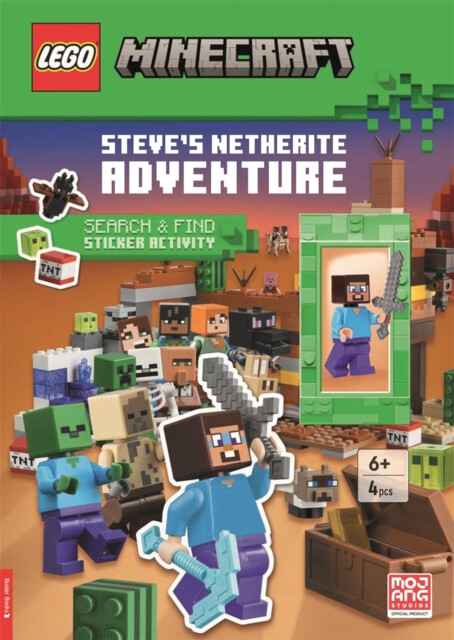 Kniha LEGO® Minecraft®: Steve’s Netherite Adventure Search a Find Sticker Activity (with Steve minifigure and sword)