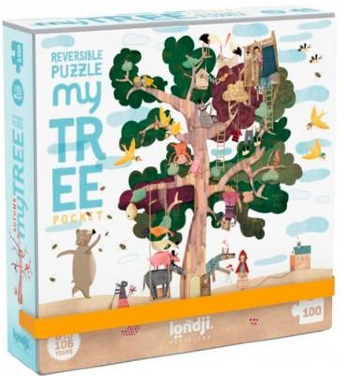 Kapesní oboustranné puzzle Strom - 100 pcs