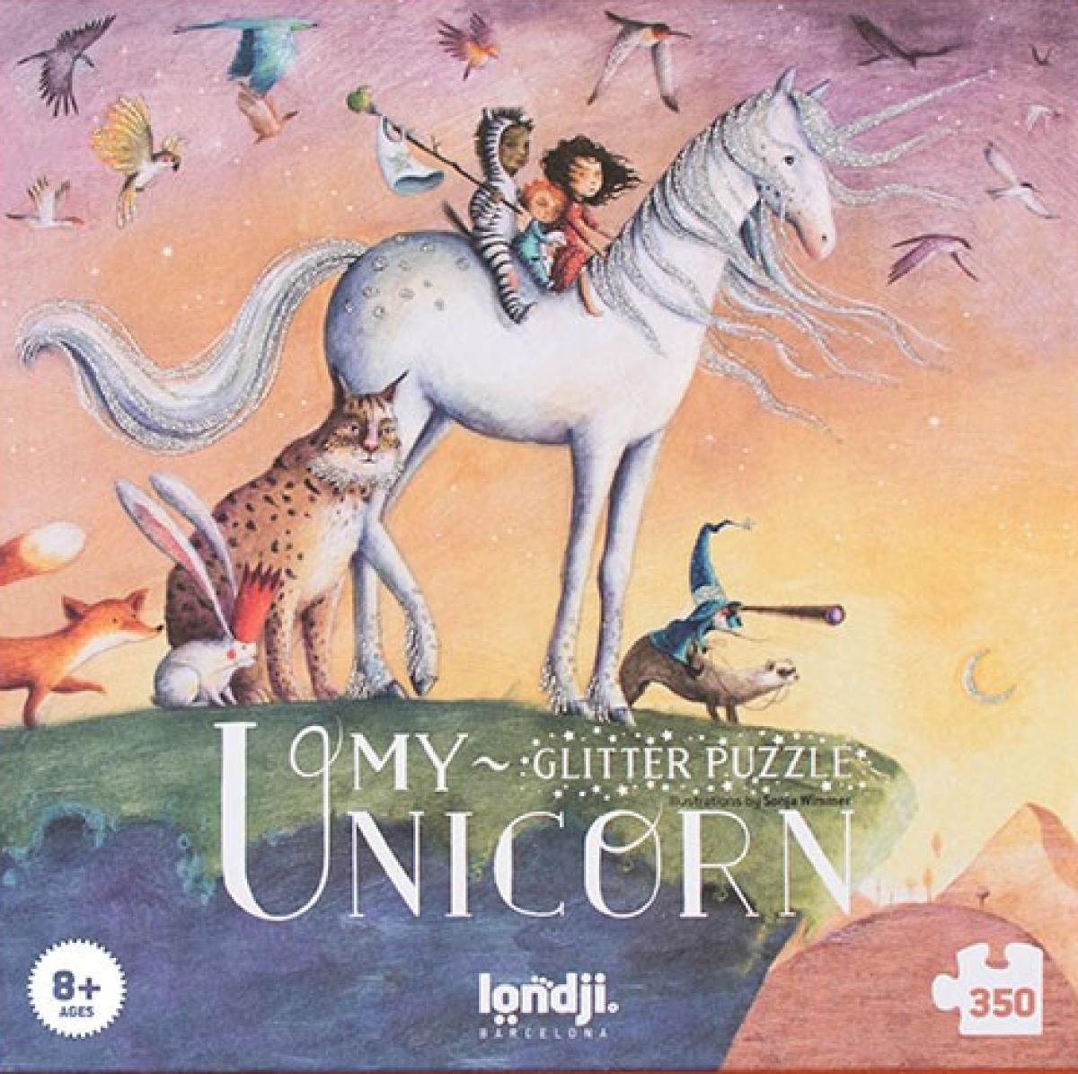 Kapesní puzzle jednorožec – 100 pcs