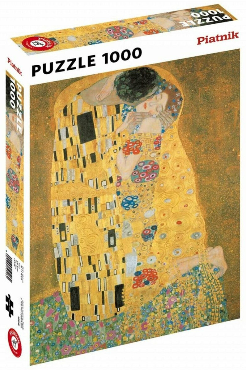 Puzzle Klimt: Polibek 1000 dílků (Metalické)