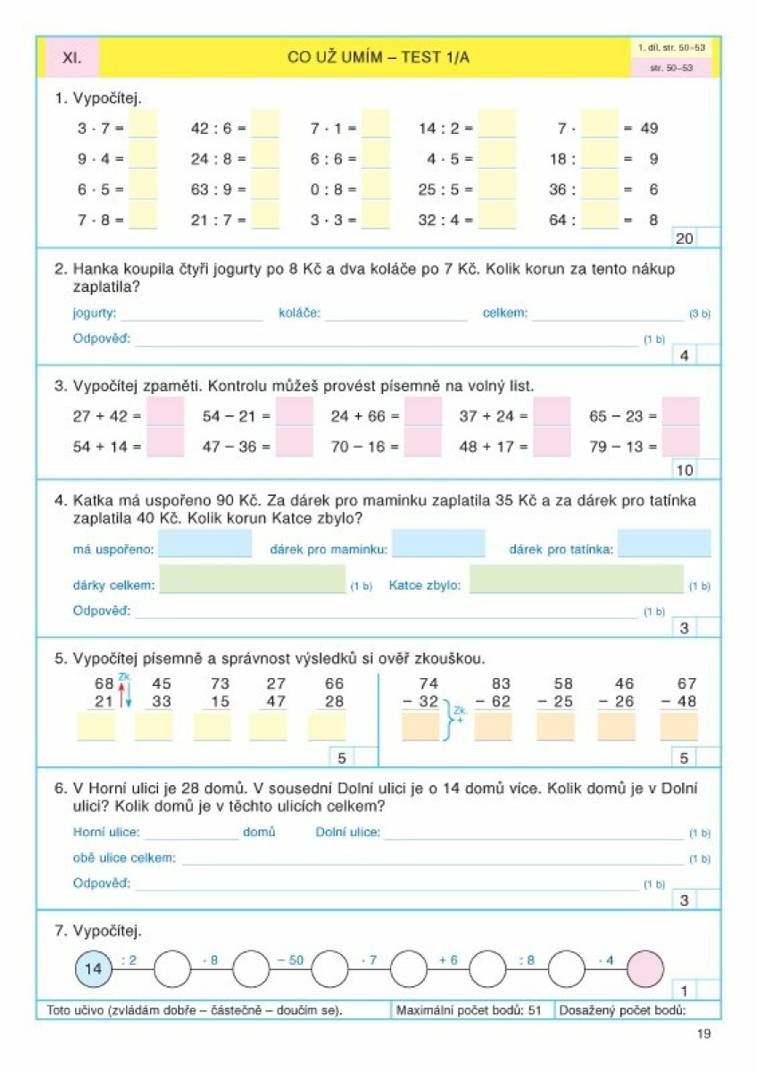 Pracovní sešit k učebnici matematika 3, I. díl (obrázek 4)