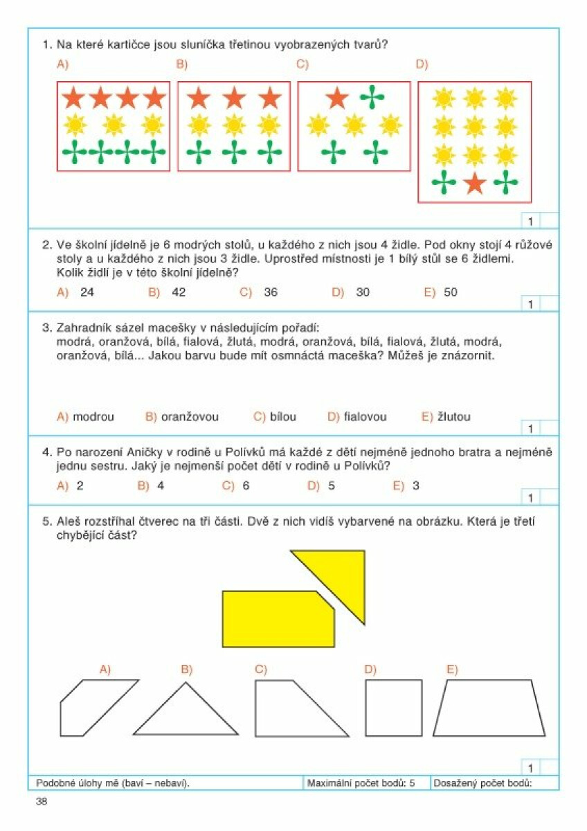 Pracovní sešit k učebnici matematika 3, I. díl (obrázek 5)