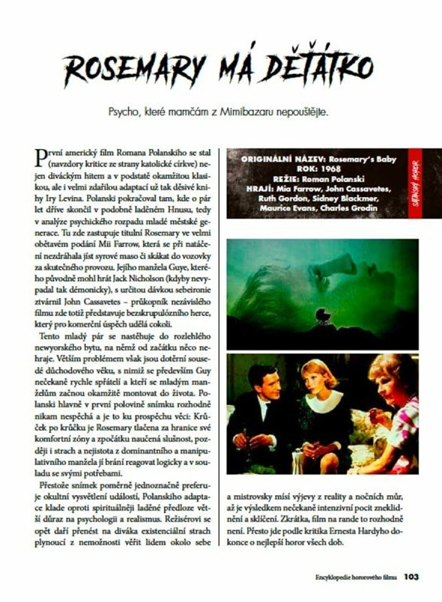 Encyklopedie hororového filmu - Jiří Pospíšil, Petr Cífka, Václav Rybář, Matěj Svoboda, Mojmír Sedláček, Milan Rozšafný, Jan Gál (obrázek 3)
