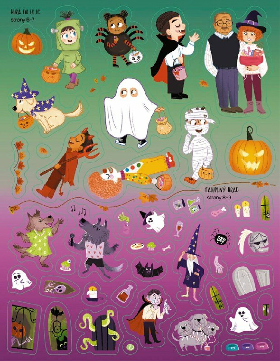 Knížka se samolepkami - Strašidlácký Halloween - Jana Sedláčková (obrázek 5)