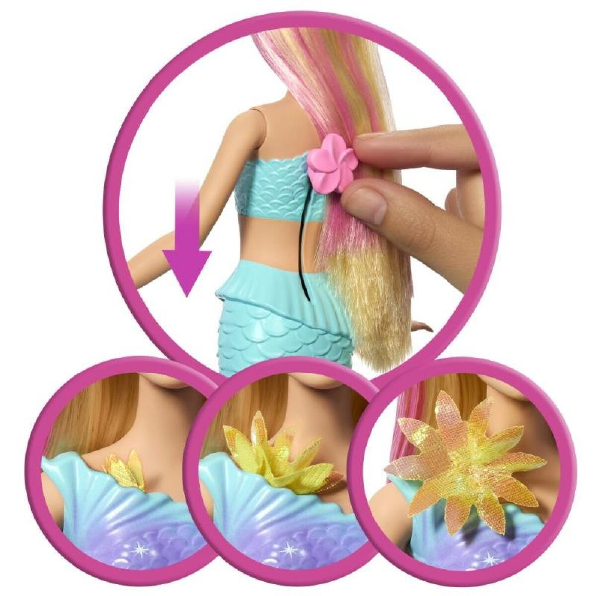 Barbie kouzelná květinová mořská panna – BLONDÝNKA