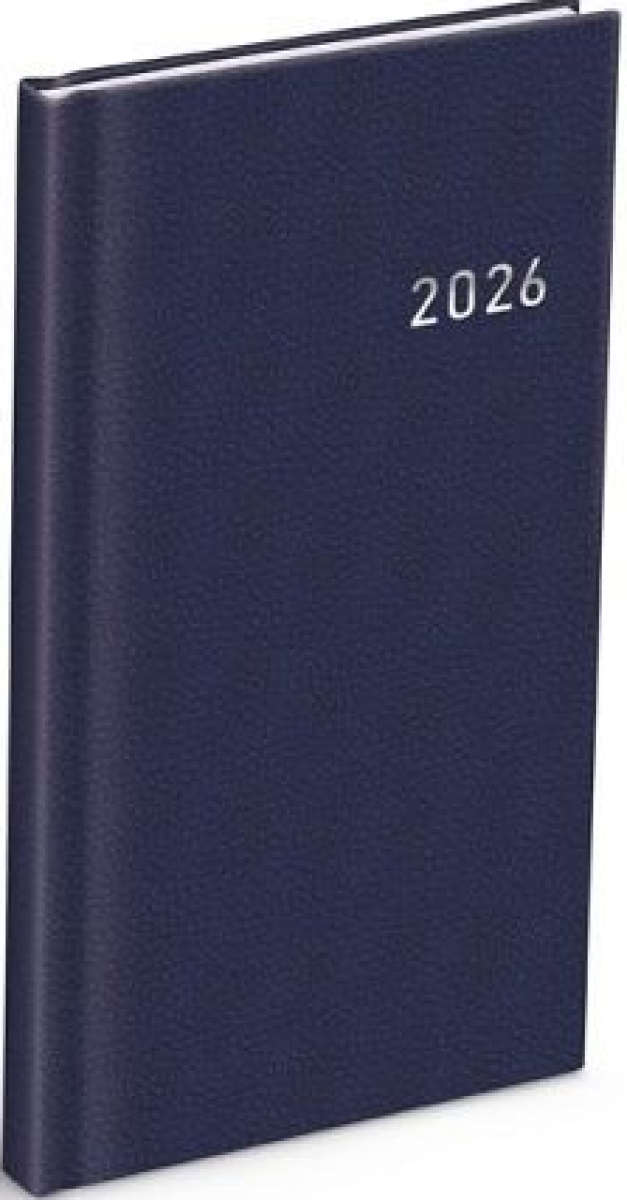 Diář 2026 T806 PVC dark blue 90x170mm
