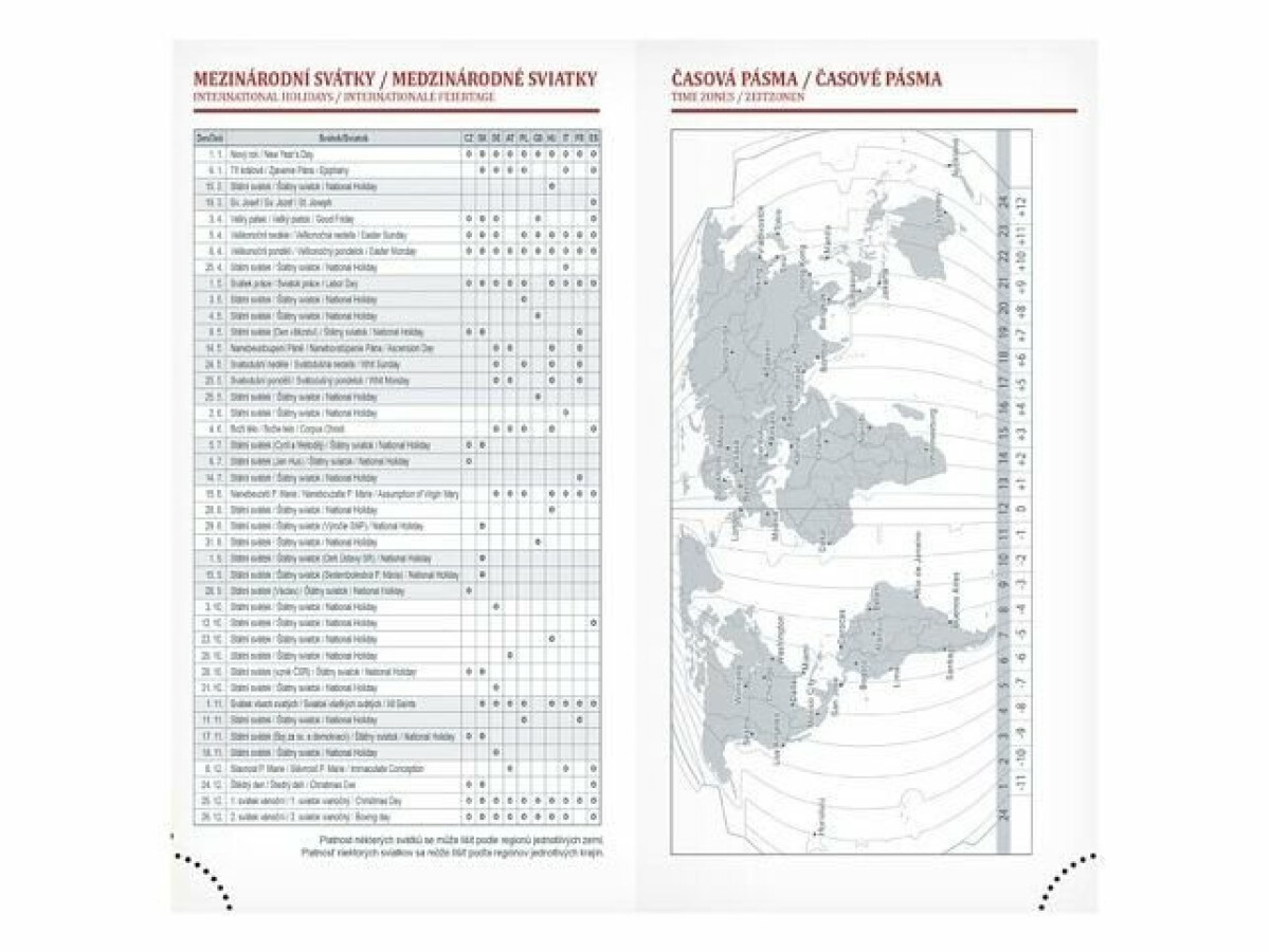Týdenní diář 2026 – tmavě hnědý