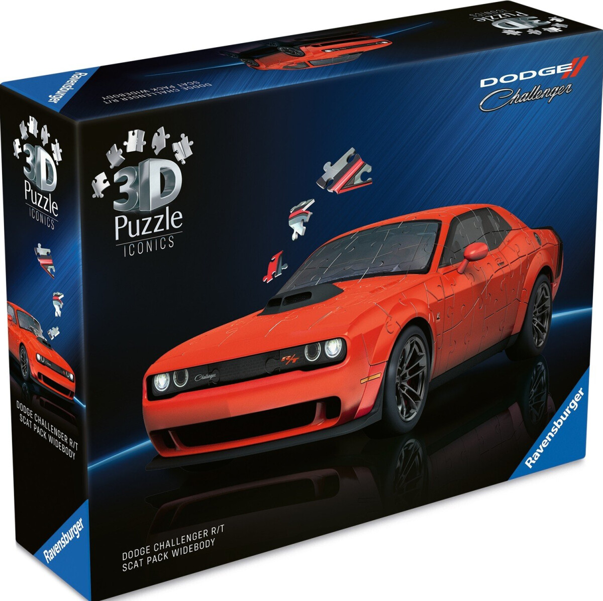 3D Puzzle Iconics: Dodge Challenger R/T Scat Pack Widebody 108 dílků