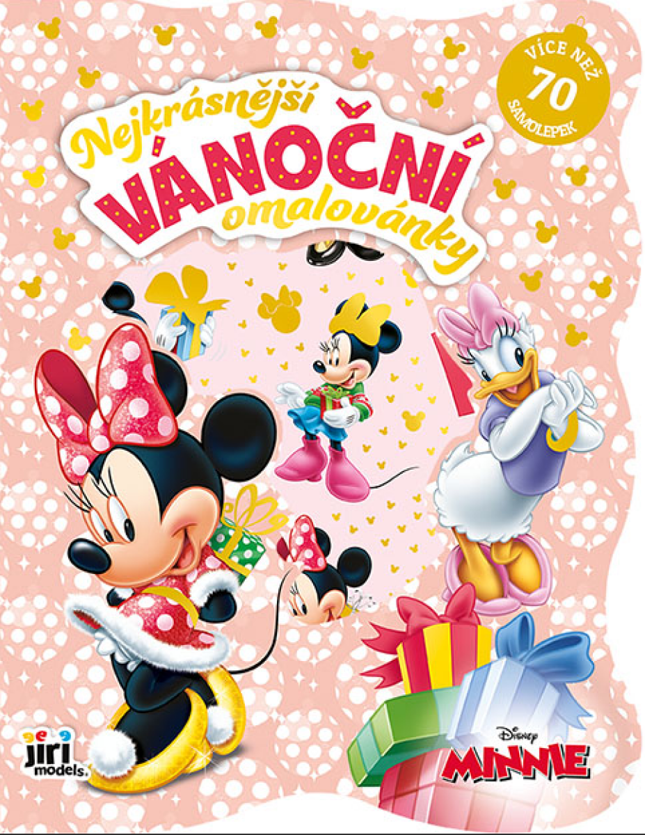 Nejkrásnější vánoční omalovánky se samolepkami Minnie