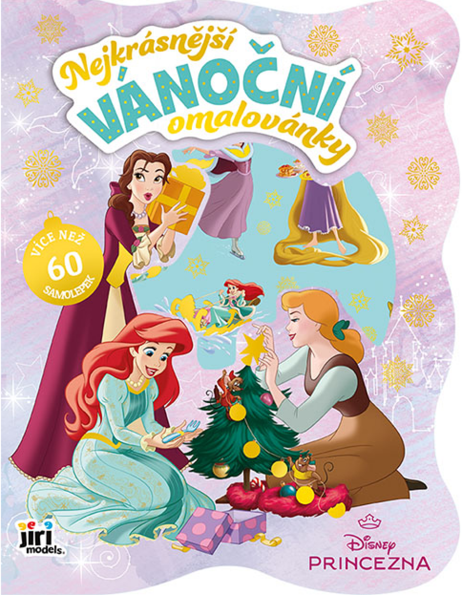 Nejkrásnější vánoční omalovánky se samolepkami Disney Princezny