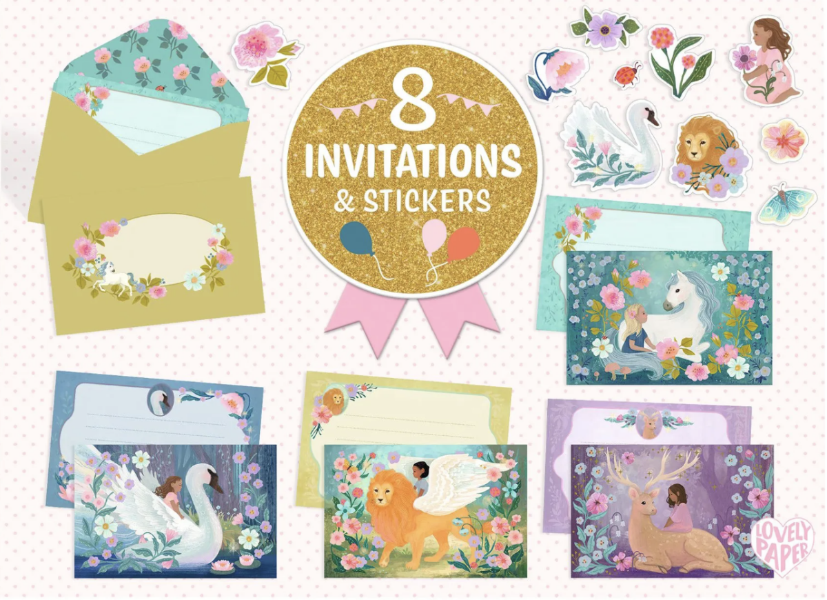 Dárková sada pozvánek Fantasy zvířátka