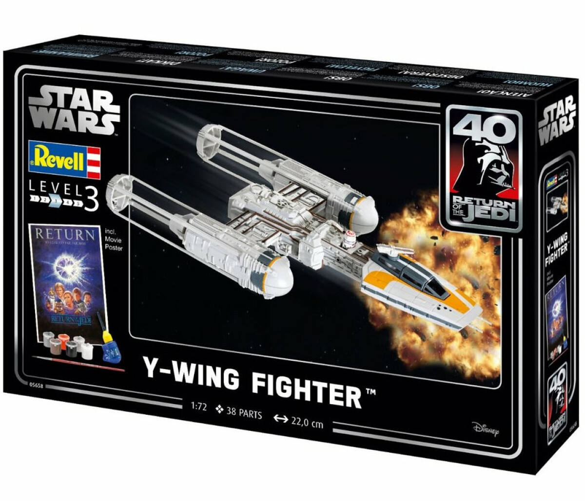Revell Star Wars – Y-Wing Fighter 1:72 (38 dílů)