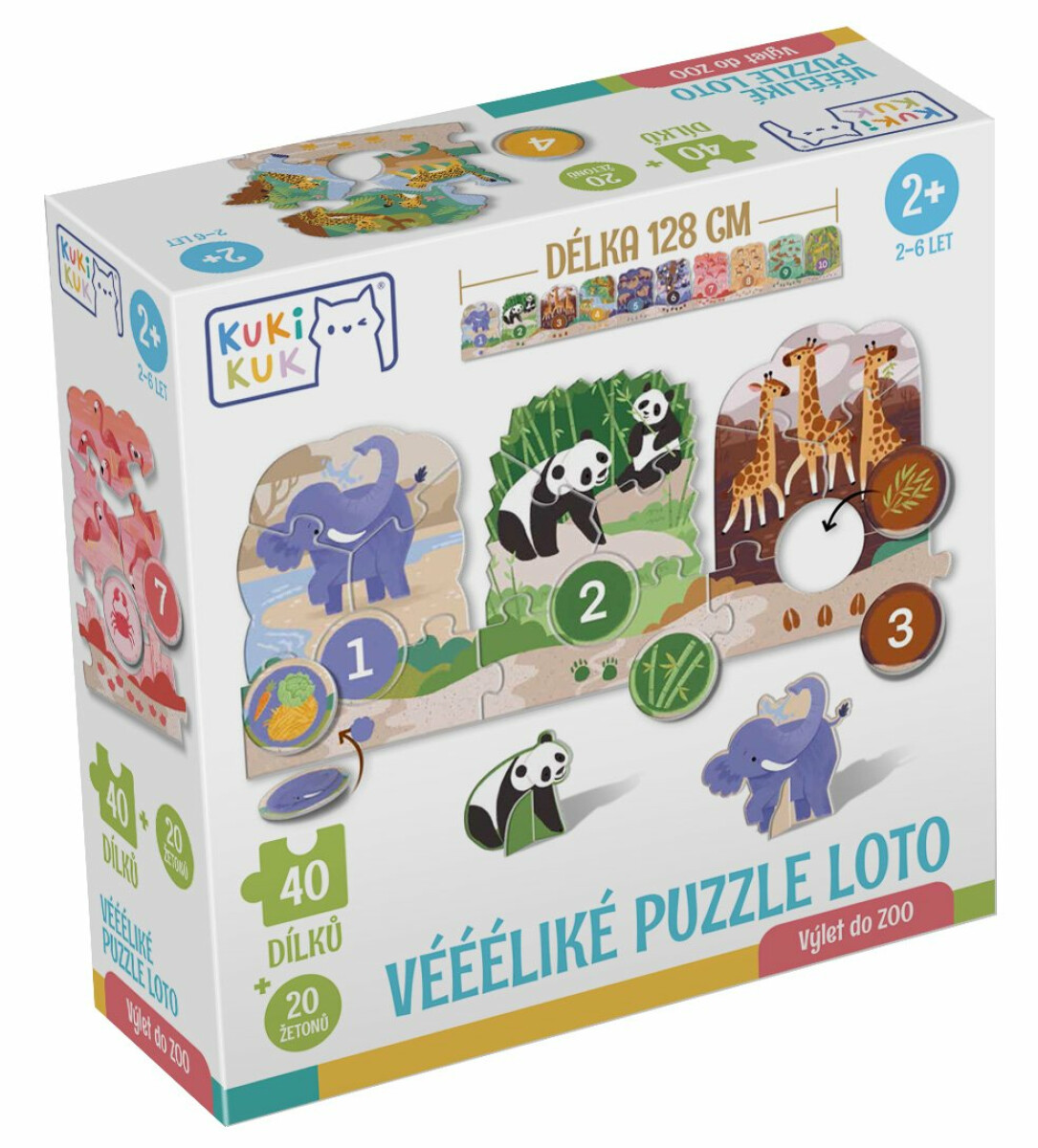 KukiKuk Véééliké puzzle loto Výlet do ZOO