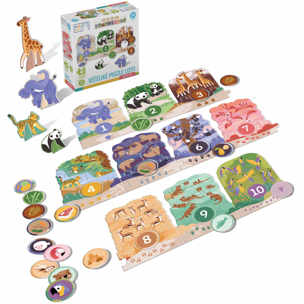 KukiKuk Véééliké puzzle loto Výlet do ZOO