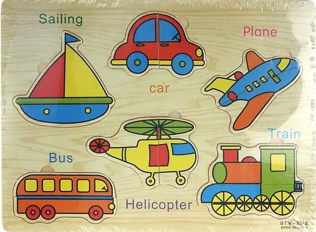 Dřevěná vkládačka - Vozidla