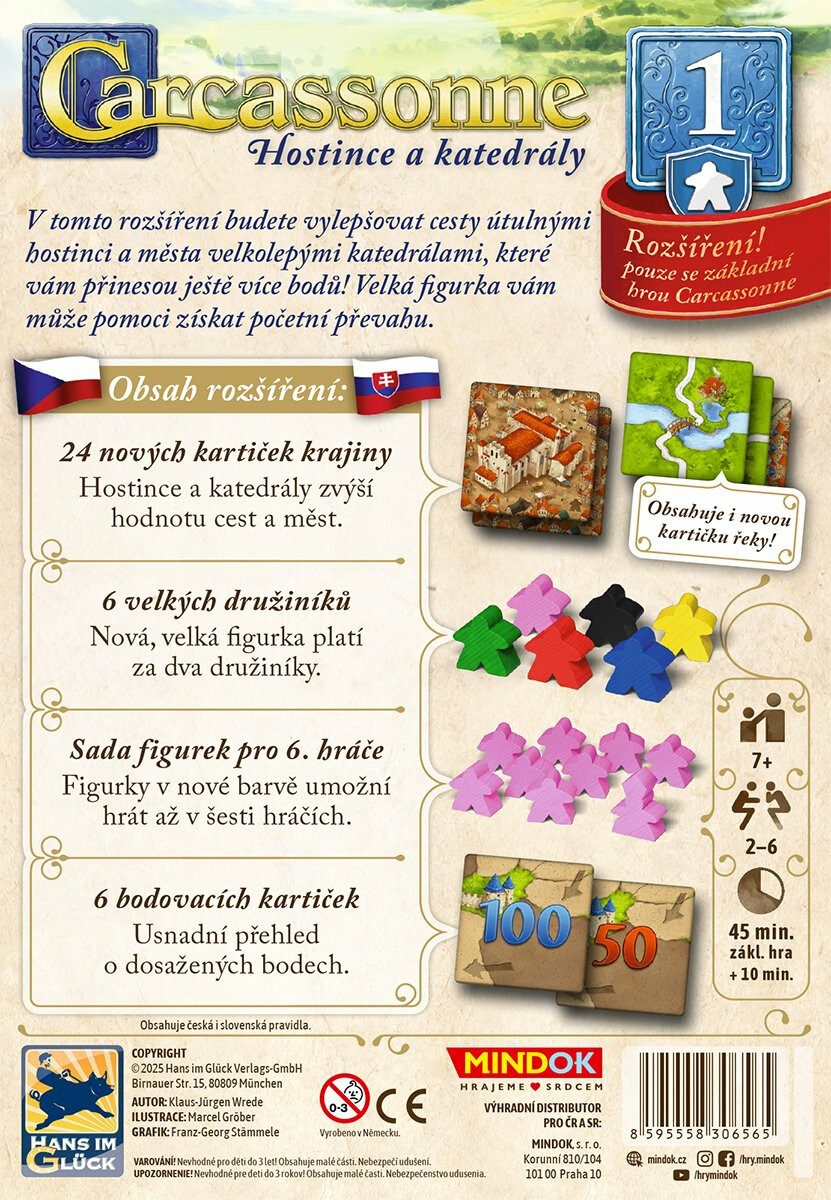 Carcassonne rozšíření 1: Hostince a katedrály (2025) - Wrede Klaus-Jürgen (obrázek 3)