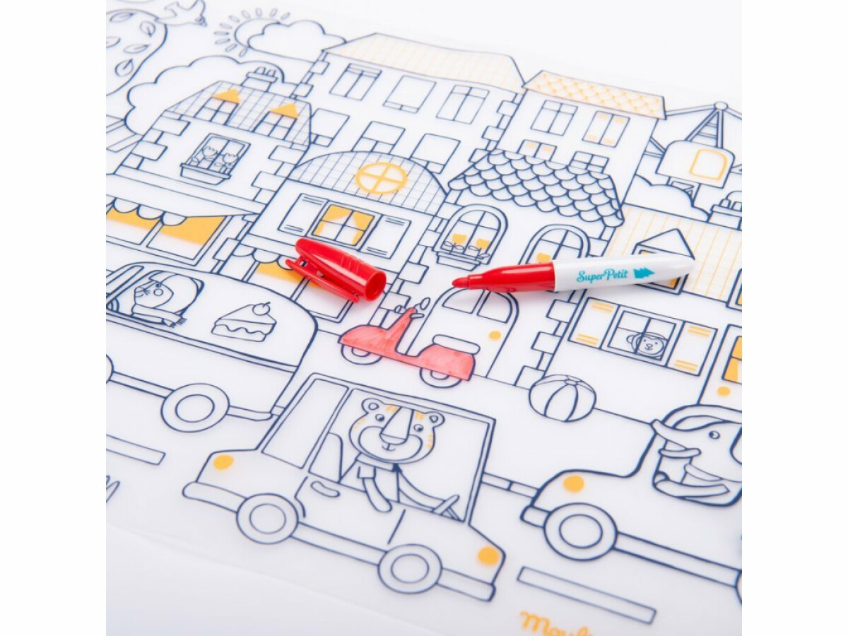 Silikonové prostírání s fixami Les Popipop (obrázek 3)