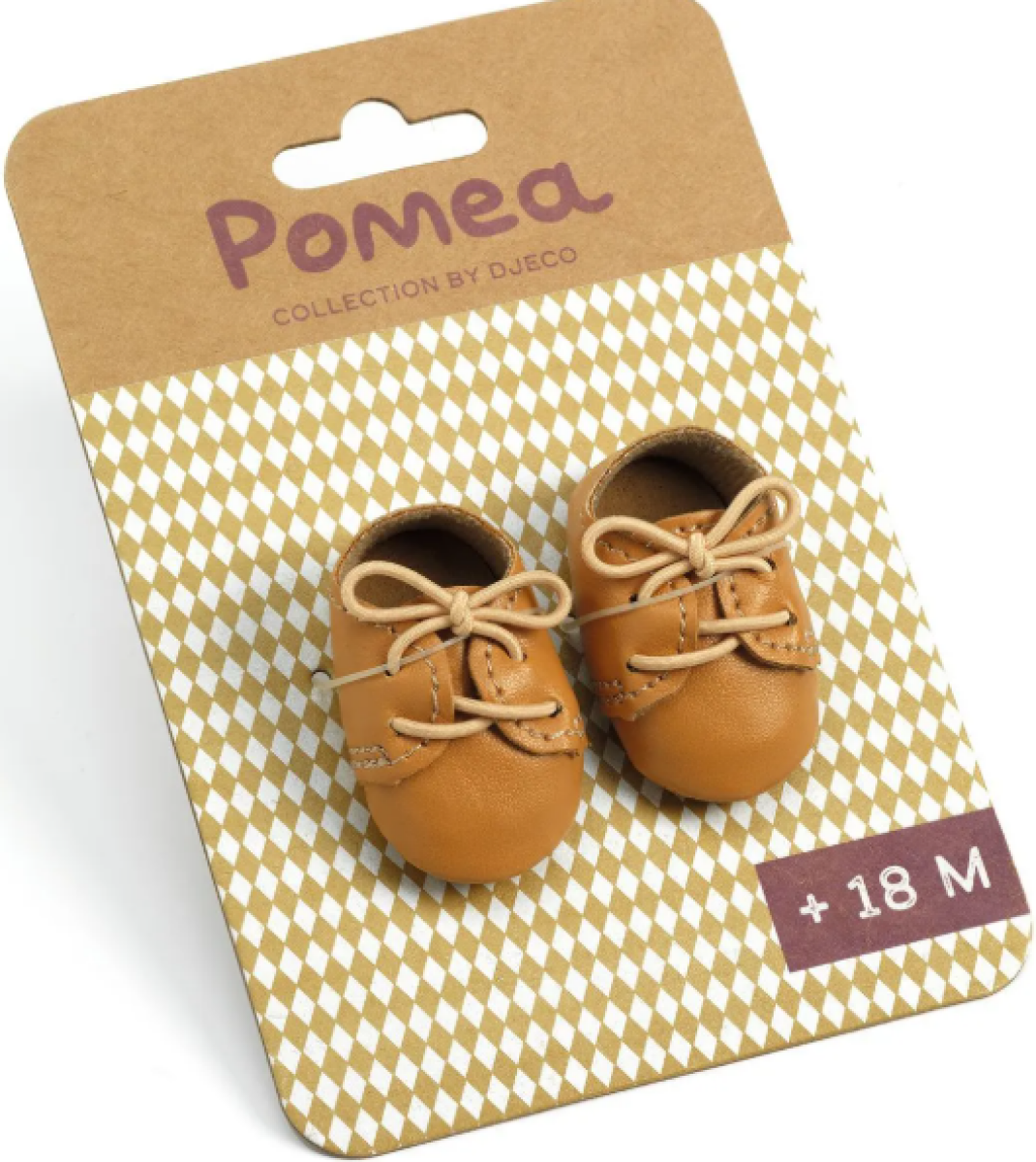 Pomea – hnědé šněrovací botičky pro panenky