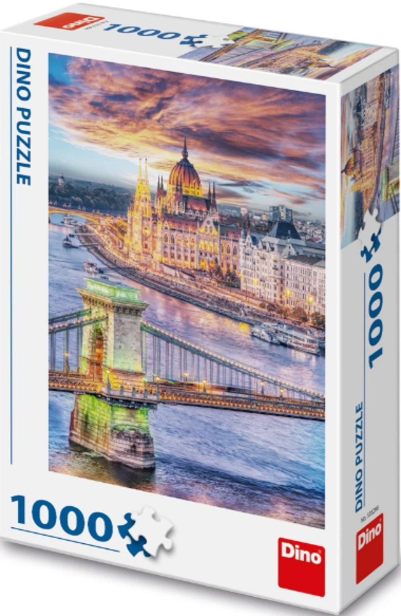 Puzzle Budapešť – řetězový most 1000 dílků