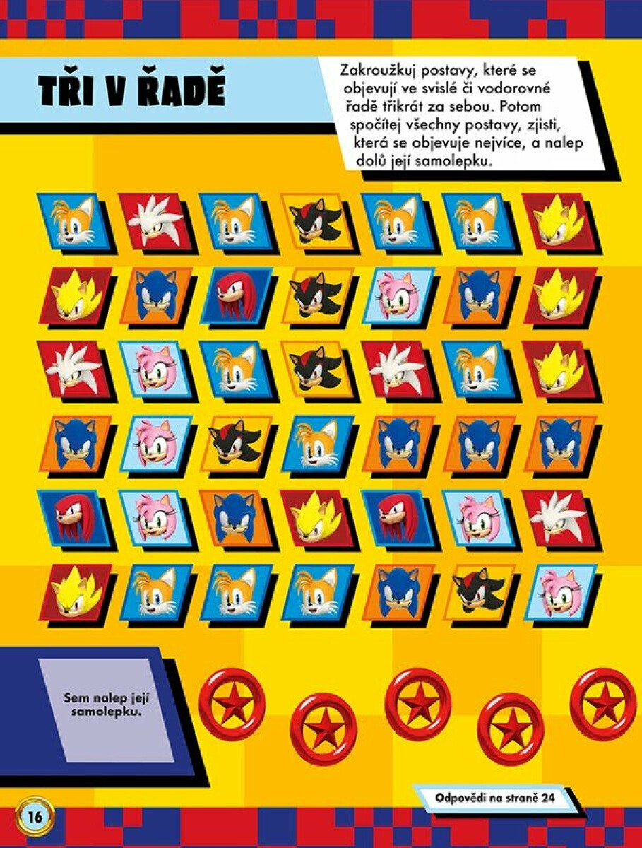 Ježek Sonic - Aktivity se samolepkami (obrázek 4)