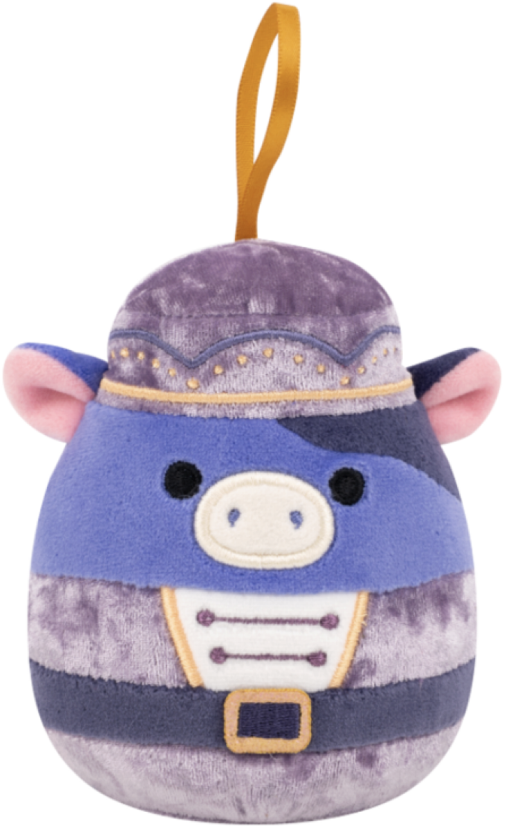 SQUISHMALLOWS Vánoční ozdoba Kráva louskáček - Ingred, 10 cm