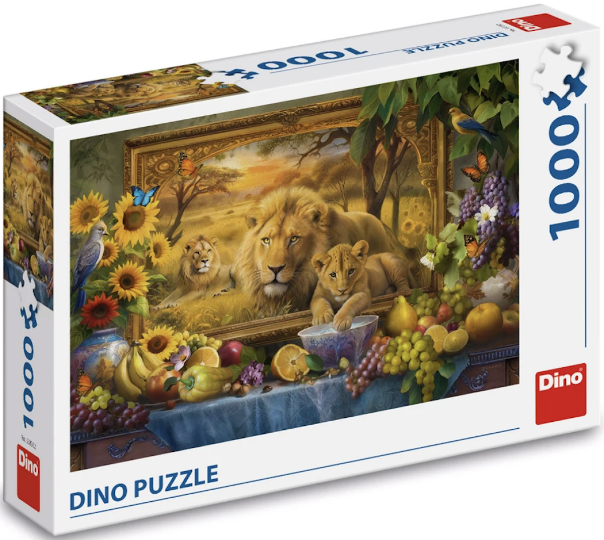 Kniha Puzzle Z obrazu: Lvi 1000 dílků (poškozená)