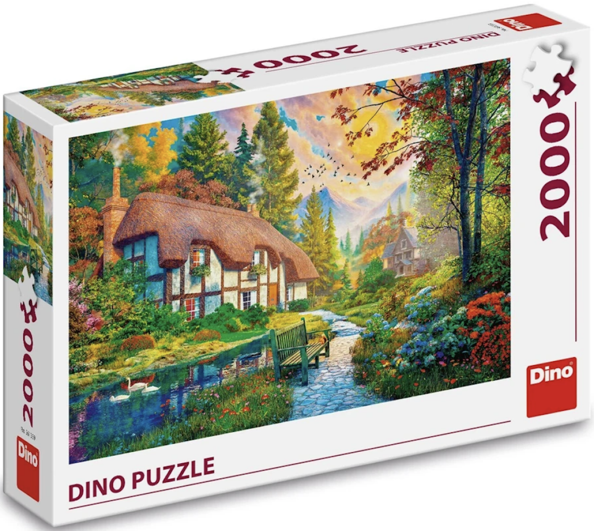 Puzzle Domek u řeky 2000 dílků - Neznámý