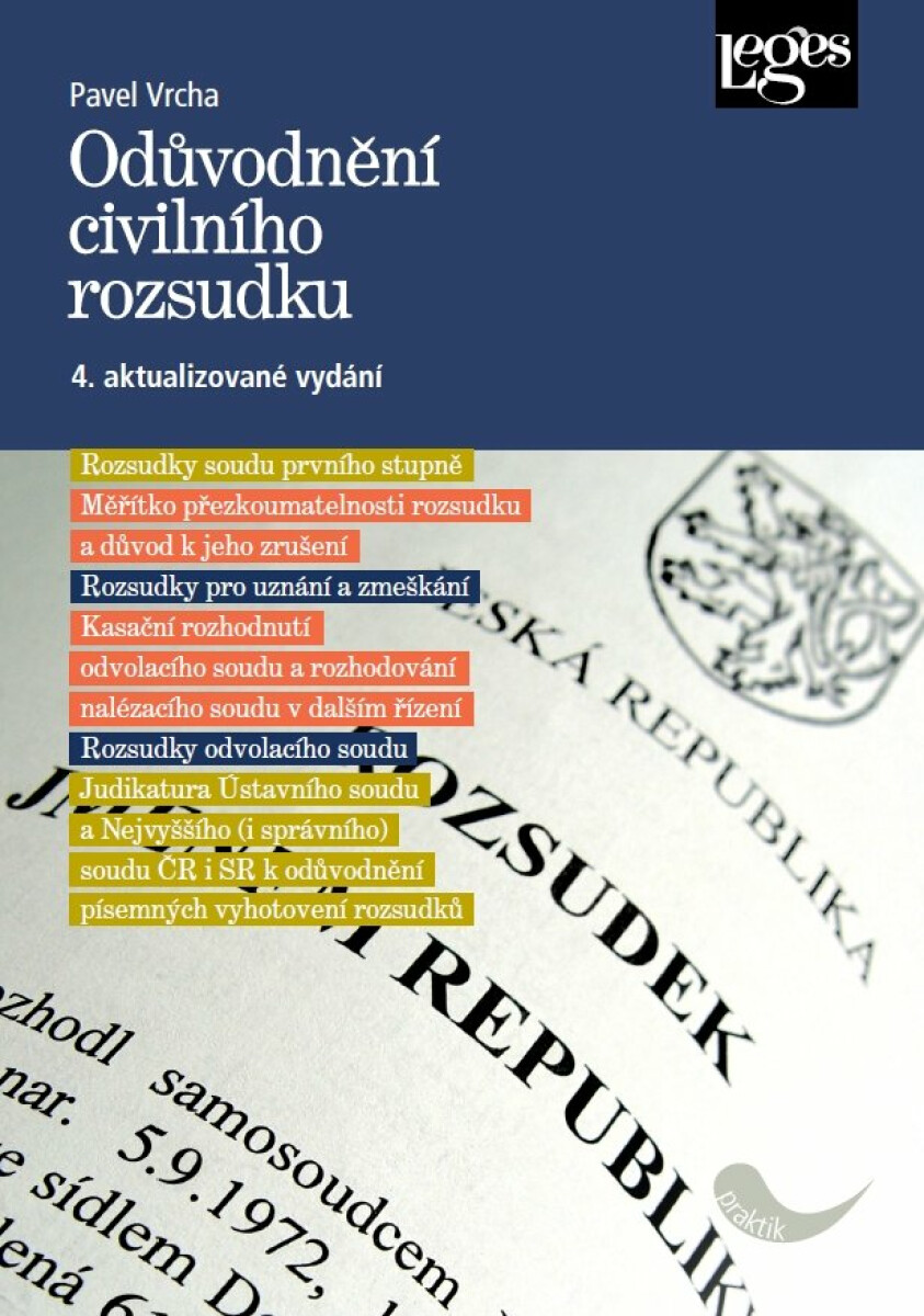 Kniha Odůvodnění civilního rozsudku, 4. vydání