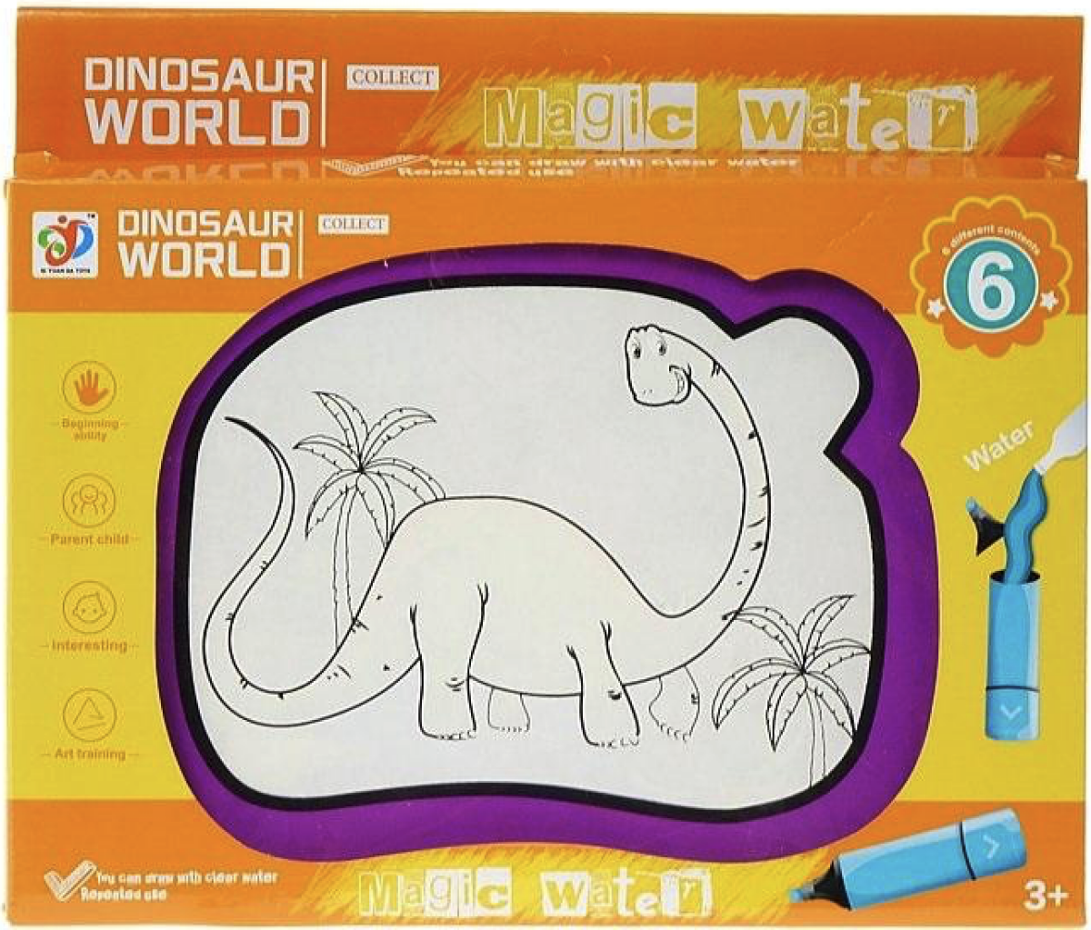 Vodní omalovánka s fixem (6 obrázků)