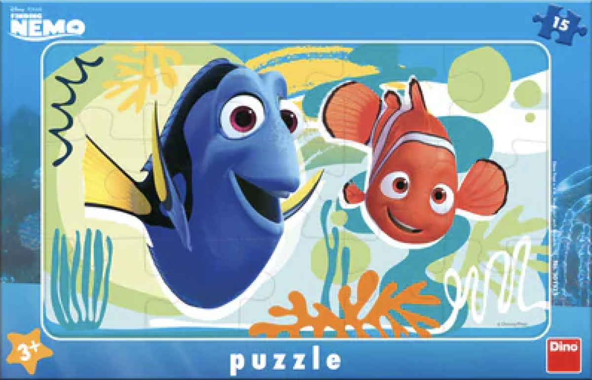Deskové puzzle Nemo a Dory 15 dílků - -