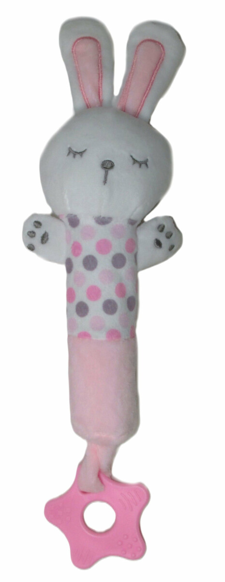 Chrastítko zvířátko růžové – 18 cm