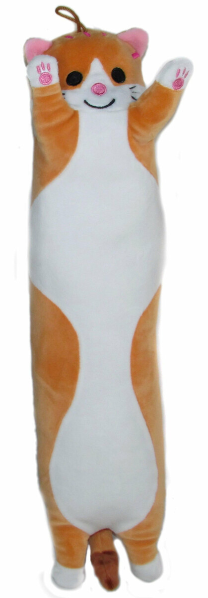 Plyšák Kočka válec hnědá – 90 cm