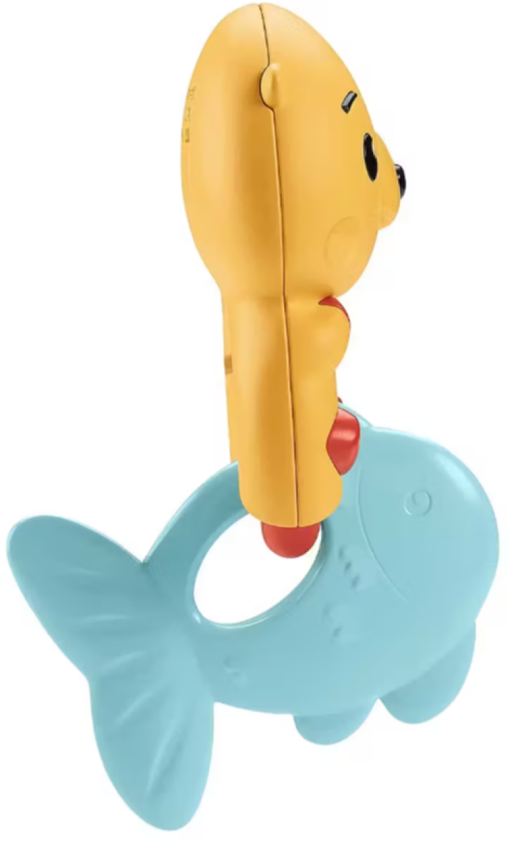 Chrastítko a kousátko 2v1 Fisher-Price – Vydra s rybičkou