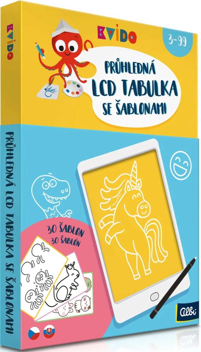 Kvído - Průhledná LCD tabulka se 30 šablonami