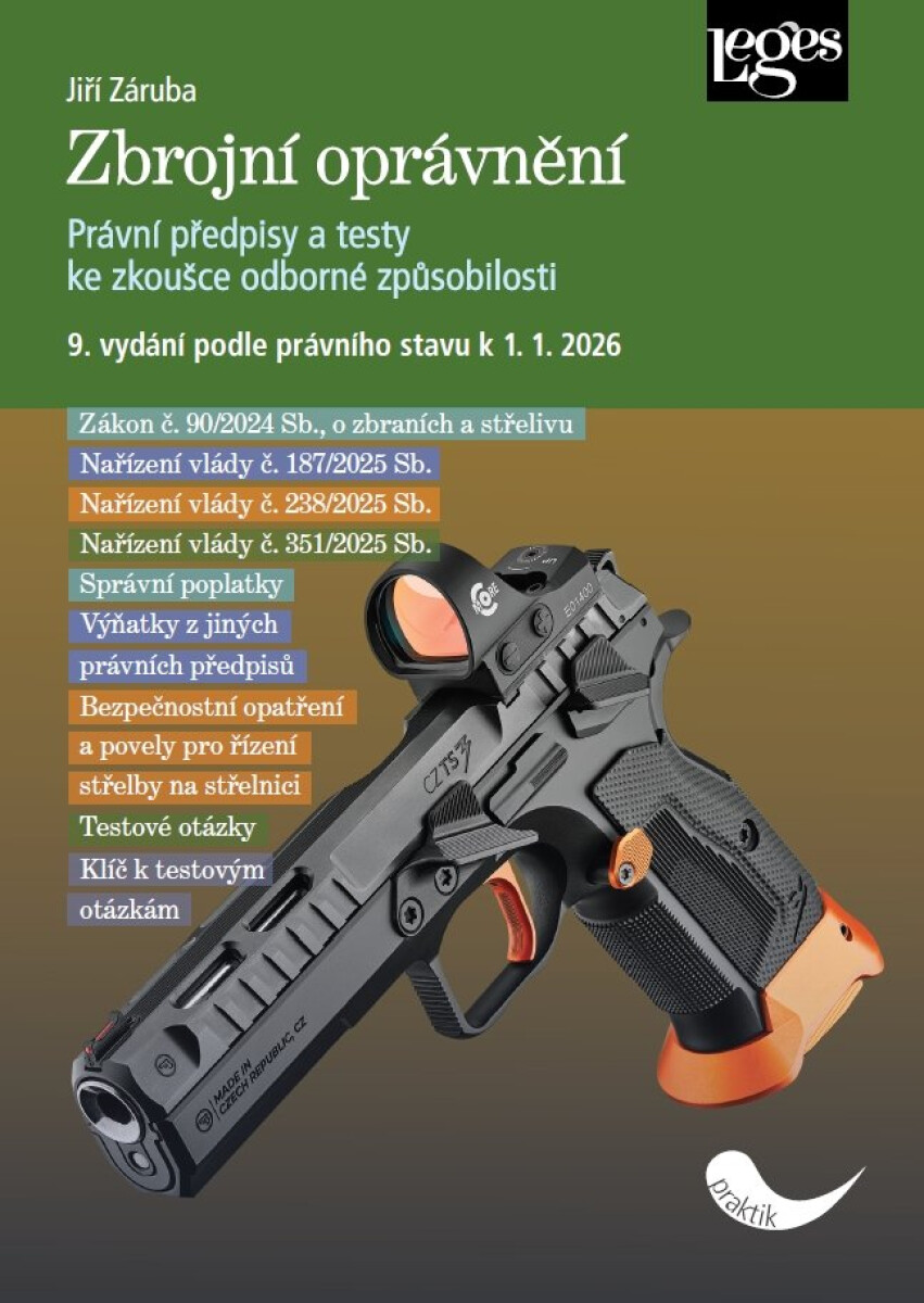 Kniha Zbrojní oprávnění podle právního stavu k 1. 1. 2026