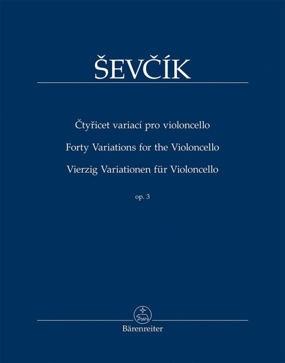 Kniha Čtyřicet variací pro violoncello op. 3