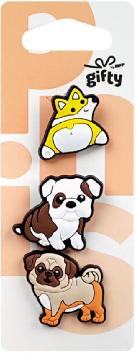 Gifty - Silikonová sada 3 pinů pes