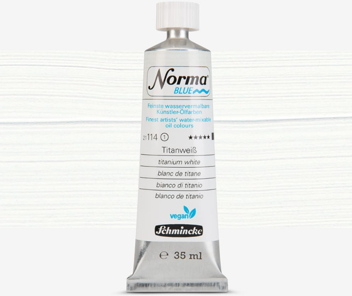 Olejová barva Norma Blue 35ml – 114 Titanium white