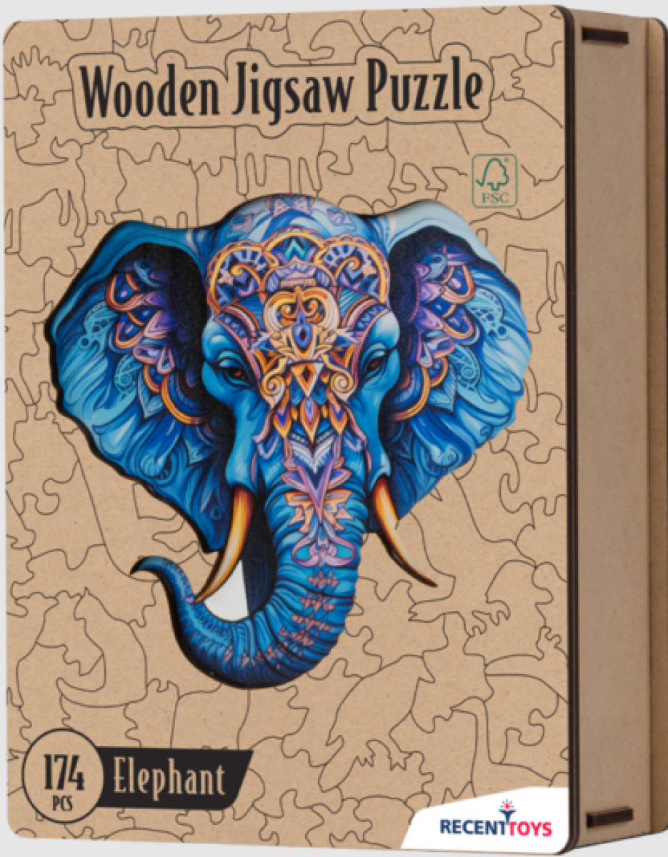 RECENTTOYS Dřevěné puzzle - Slon