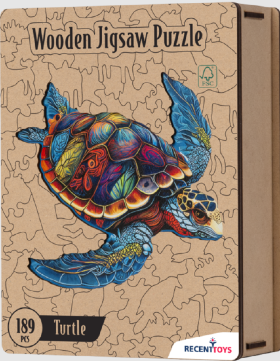 RECENTTOYS Dřevěné puzzle - Želva