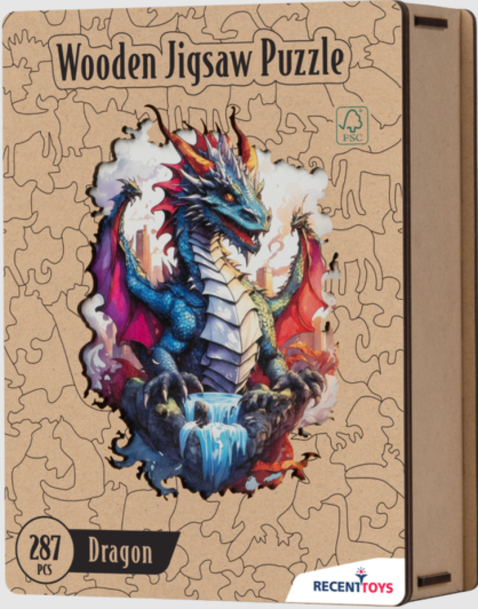 RECENTTOYS Dřevěné puzzle - Drak