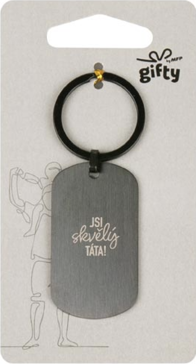 Klíčenka známka "jsi skvělý táta"