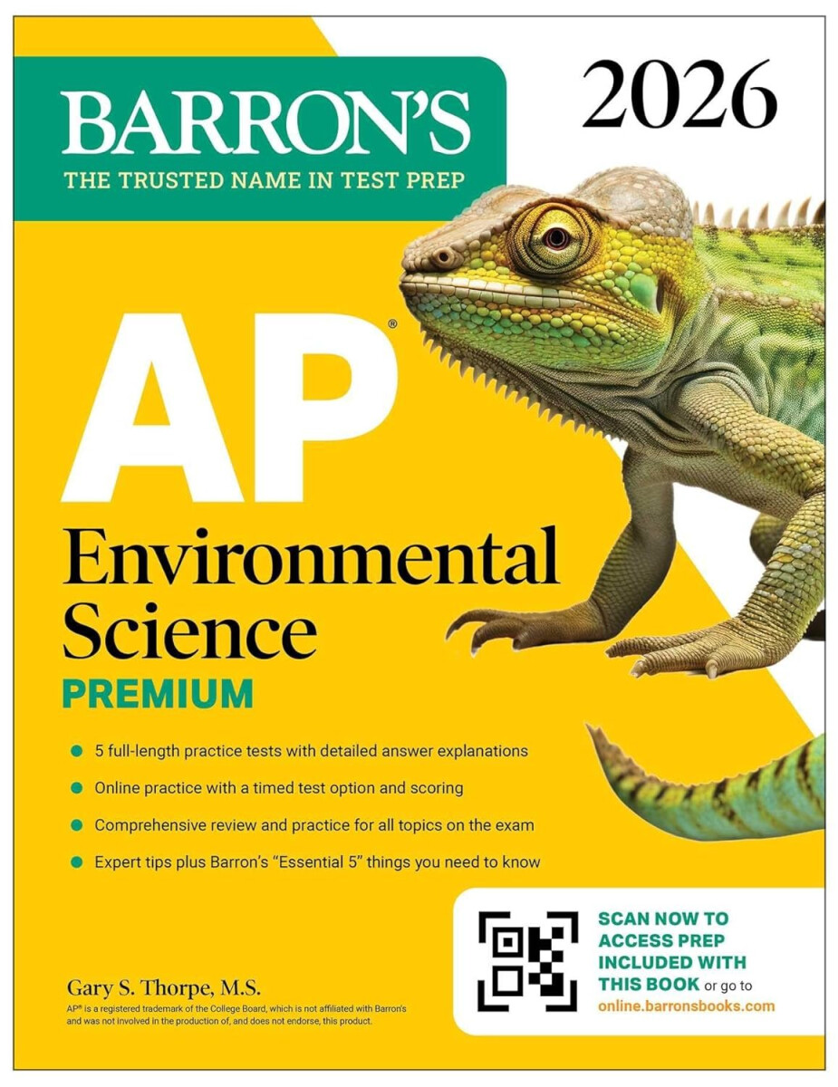 Kniha AP Environmental Science Premium, 2026: Prep Book With 5 Practice Tests + Comprehensive Review + Online Practice
